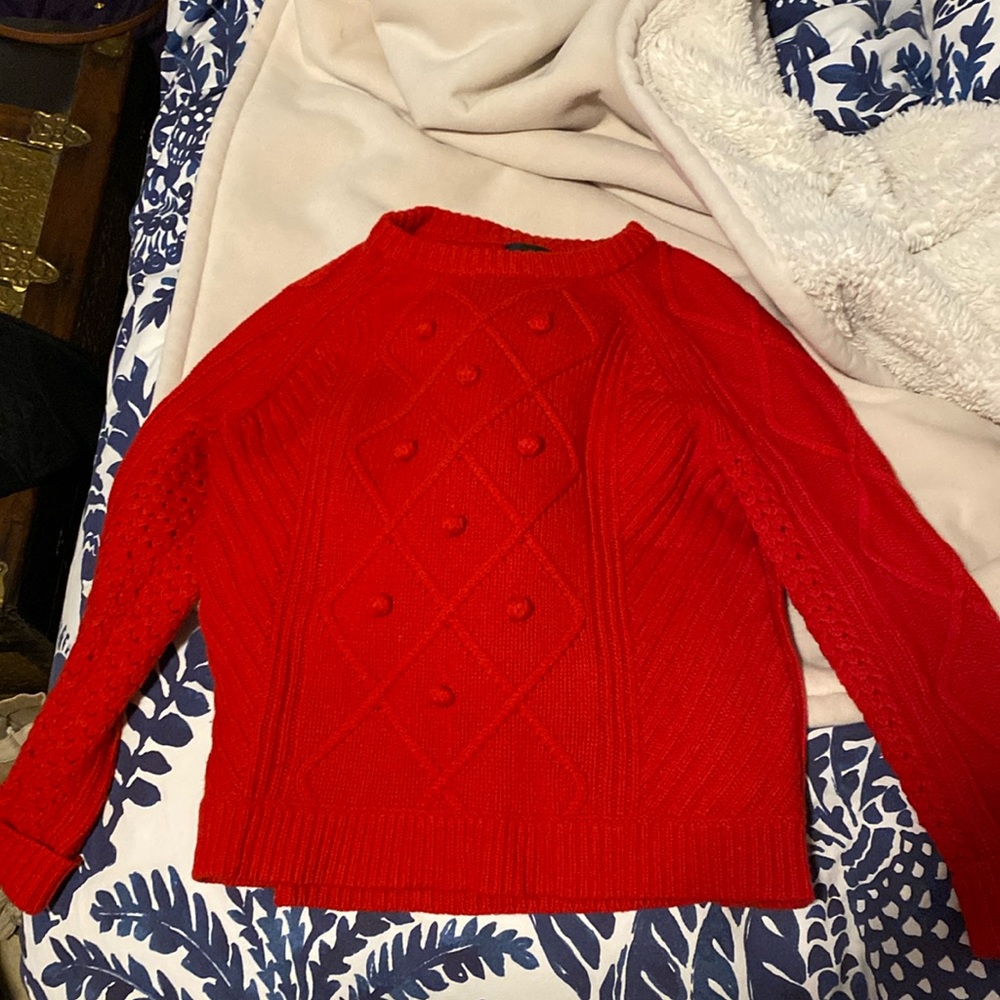 Jcrew sweater, size small. Worn a few times, but not my style anymore.